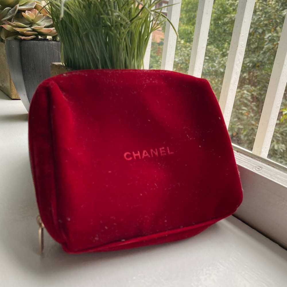Red velvet Chanel Makeup pouch